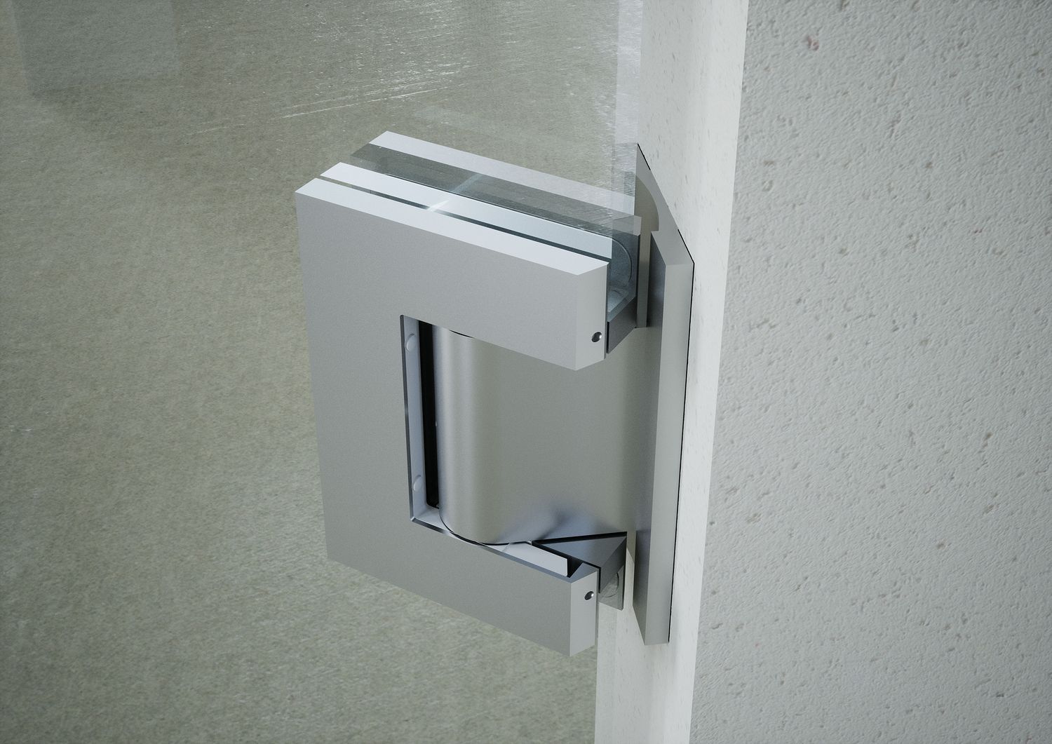 Bisagra para puerta de cristal - Biloba - Colcom - de aluminio / con  sistema de cierre automático / hidráulica